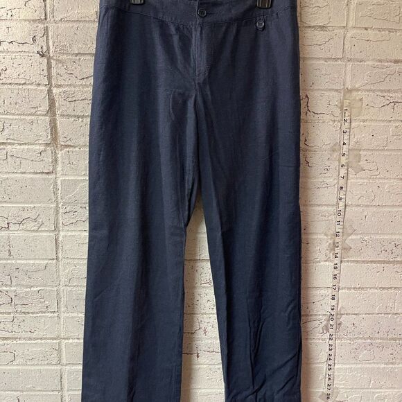 In the Now Linen Blend Lightweight Blue Pants Size 10 - Picture 2 of 10